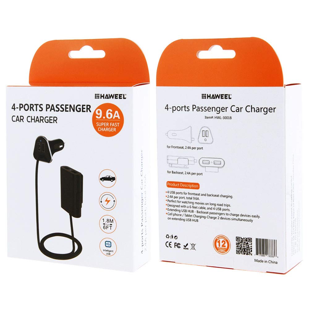 Car Charger me kater porta karikimi | HAWEEL_5db16566140b1.jpeg